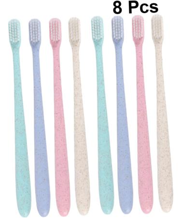 Minkissy Travel Toothbrush Set - 8 Pieces with Caps | Portable & Compact Toothbrushes for International Shipping - Buy Online on GoSupps.com