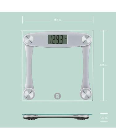 Conair WW Digital Glass Bathroom Scale - 400 Lbs Capacity, Silver Frame - Buy Online on GoSupps.com