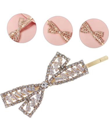 ifundom bow hairpin hair barrettes for women wedding hairpin hair clips for styling bobby hair pin bowknot hairpin hair accessories for women wedding side clip bangs alloy bridesmaid - Buy Online on GoSupps.com