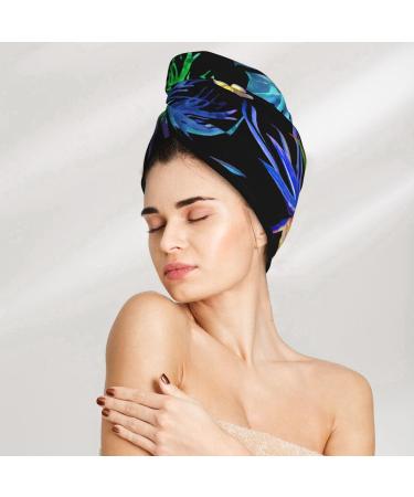 Microfiber Hair Drying Cap | Colorful Flowers Hair Towel Wrap | Soft & Absorbent Quick Drying Cap for Curly Long & Thick Hair - Buy Online on GoSupps.com