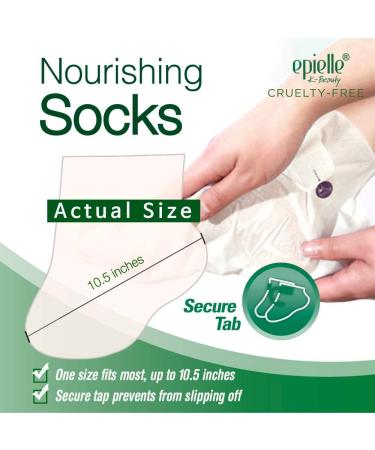 Epielle Nourishing Foot Masks - Hemp + Rosemary Extract (6pk) | Deep Moisturizing, Vegan & Cruelty-Free Socks | Beauty & Skincare Gifts, Party Favors, Stocking Stuffers - Buy Online on GoSupps.com