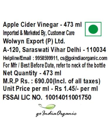 Bragg Organic Apple Cider Vinegar with the Mother - 2 Pack, 16oz Each - USDA Certified, Raw & Unfiltered - Buy Online on GoSupps.com