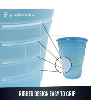 200 Disposable 5oz Plastic Cups - Pink Ribbed Design for Drinking & Dental Rinse - Buy Online on GoSupps.com