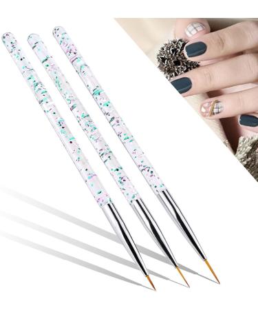3Pcs Nail Drawing Pens Easy-Grip Multipurpose Easy To Operate Nail Art Drawing Liner Pens for Student Silver - Buy Online on GoSupps.com