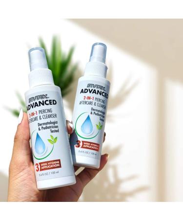 Studex Advanced Piercing Aftercare & Cleanser 3.4oz - Hypochlorous Acid Solution | Gentle Care for Pierced Ears | Sensitive Skin Friendly | Earring Cleaner - Buy Online on GoSupps.com
