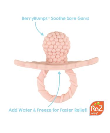RaZbaby Pacifier & Teething Ring - Pink Cotton Candy | Soothing Baby Essential - Buy Online on GoSupps.com