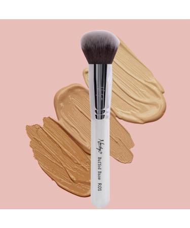 Nanshy Round Buffer Brush - Pearlescent White | Premium Makeup Tool for Flawless Application - International Shipping - Buy Online on GoSupps.com
