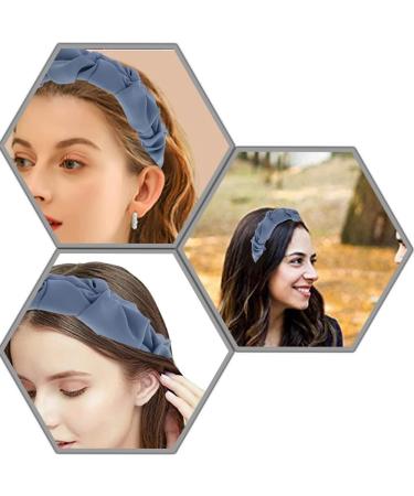 Elastic Hair Hoop Elegant Headband Ruched Fabric Hair Band for Women and Girls Birthday Party Daily Wear - Buy Online on GoSupps.com