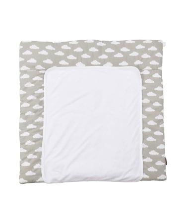 Puckdaddy Clara |Cloud pattern |Wrapping 77x75cm |100% cotton |Oeko-Tex checked |Soft and safe diaper pad for babies |Optimal comfort and style white clouds