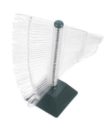 Healeved Spiral Nail Tips Holder Hanfu for Wedding Fake Nails Holder Nail Color Display Nail Practice Holder Nail Color Sample Book Nail Sample Sticks Acrylic Bracket Modeling 6.20X6.20X2.30CM Green