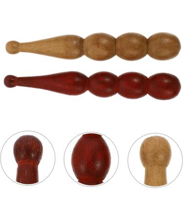 Partykindom 2-St Pearl Massage Stick | Calf Pain Relief | Thai Massage Tool | Wooden Fragrant Red Pear Manual Massage Device - Buy Online on GoSupps.com