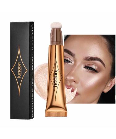 Highlighter Stick Makeup Bronzer Stick With Cushion Applicator Makeup Blushh Highlighter Contour Glitter Matte Natural Brightening Face Makeup Smooth Creamy Matte Finish Liquid Stick For Women