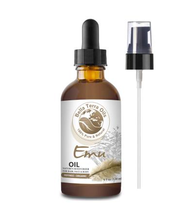 Bella Terra Oils Emu Oil. 4oz. 100% Pure. Australian. Fully Refined. Organic. Chemical-free. Soothes Skin. Nourishes Hair. Natural Moisturizer for Hair  Skin  Nails  Stretch Marks 4 Fl Oz (Pack of 1) - Buy Online on GoSupps.com