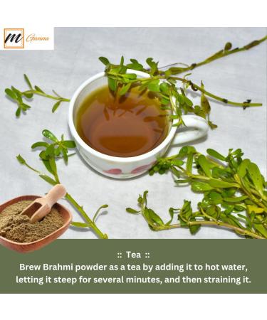 mGanna Natural Brahmi Bacopa Monnieri Powder 1 Pound Herbal Supplement for Hair and Brain Health 454 Grams - Buy Online on GoSupps.com