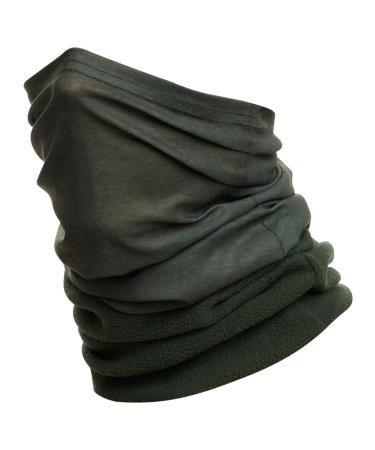 Hilltop Polar Multifunctional cloth with fleece warm swing cloth scarf scarf for cold autumn and winter days for women and men trendy colors dark olive uni