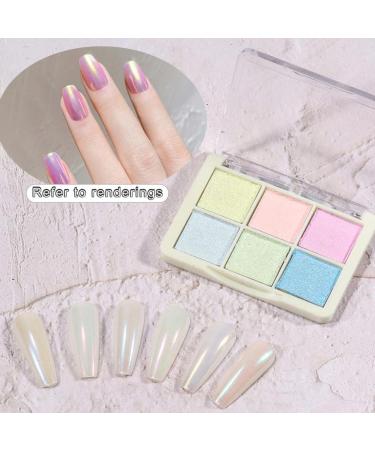 Chrome Nail Powder Shiny Nail Glitter Powder Nail Art Pigment Powder Set for DIY Nail Decor 6 Colors nail glitter - Buy Online on GoSupps.com