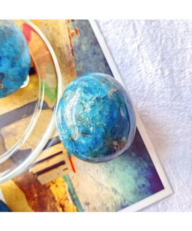 Natural Polished Gemstones Blue Apatite Palm Crystal Stones for - (Color: Blue Apatite Size: 40-70mm) Full of Texture - Buy Online on GoSupps.com