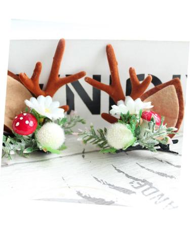 FRCOLOR 2 Pairs Cat Ears Antler Hair Clip Antlers Deer Horn Antler Barrette Deer Hair Barrettes Clip Barrettes for Christmas Hair Clips for Cute Alloy Clip Decorate Miss - Buy Online on GoSupps.com