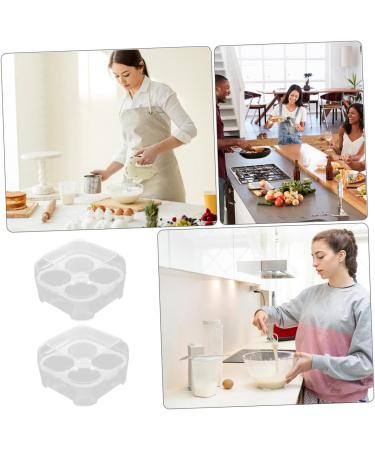 Uonlytech Clear Plastic Tray 2pcs Box 4 Grid Egg Storage Box Clear Plastic Containers Egg Keeper Egg Case Egg Box re-usable - Buy Online on GoSupps.com
