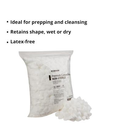 McKesson Premium Cotton Balls Non-Sterile Maximum Absorbency Medium 2000 Count - 1 Pack - Buy Online on GoSupps.com