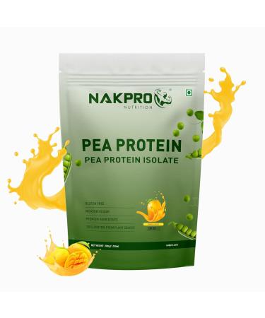 NAK PRO 100% Pea Protein Isolate | 26.03g Protein 4.94g BCAA | Plant-Based Vegan Protein Powder | Added Minerals Non GMOs & Vegan Friendly for Muscle Gain and Recovery (Mango 500g)