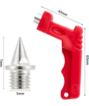22 Pieces Sprint Replacement Spikes for Sports Shoes - 7mm Length 5mm Diameter with Wrench - Ideal for 100-400m Rubber Track Racing - Buy Online on GoSupps.com