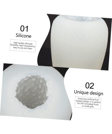 Zerodeko 2 Pcs Silicone Mold Resin Epoxy Fruit Shaped Mold Fake Strawberry Mold Artificial 3D Ugly Orange 5.1X4.9X4.1CM White - Buy Online on GoSupps.com