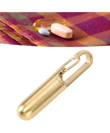 Small Keychain Pill Holder - Mini Portable Stainless Steel Medicine Storage for Travel & Camping - Buy Online on GoSupps.com