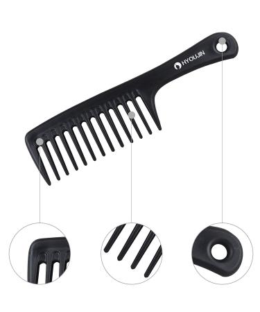 HYOUJIN Black Wide Tooth Detangling Comb - Best Styling for Curly Wet Long Hair - Buy Online on GoSupps.com