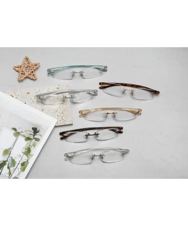 Eyekepper 6-Pack Mix Color Small Rimless Reading Glasses - Frameless Eyeglasses for Men & Women +2.50 Strength - Buy Online on GoSupps.com