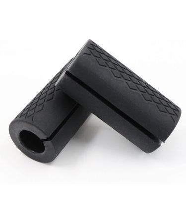 Langbar Handle Weight Lifting Dumbbell Pads - Slipproof Thick Grip for Bodybuilding & Fitness - 2 Silicone Grips Black - Buy Online on GoSupps.com