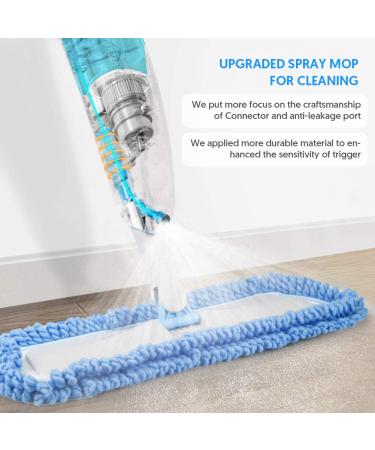 Microfiber Spray Mop for Floor Cleaning - TINA&TONY Hardwood Floor Mop with 3 Reusable Pads & 635ML Bottle - Kitchen Dust Mop for Hardwood Laminate Tile Floors - Blue - Buy Online on GoSupps.com