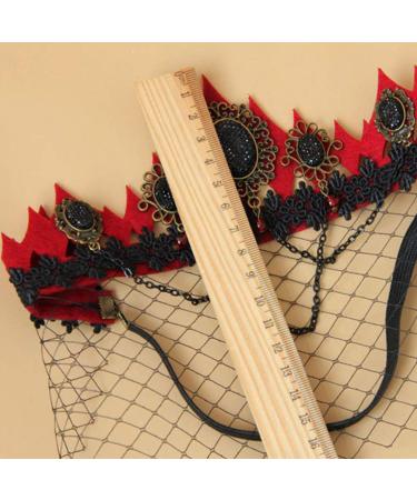 Lurrose Halloween Gothic Crown Hairband | Vampire Queen Lace Headband for Girls | International Shipping - Buy Online on GoSupps.com