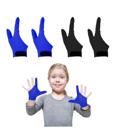 4PCs sucking Guard gloves children chew compression gloves breathable Guard Nagel bite gloves children stop thumb and bite fingers (4PC Blue+4PC Black)