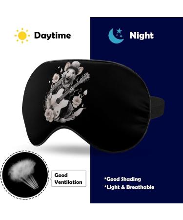 Rock Opossum Guitar Sleep Mask | Ultra-Light Comfortable Eye Mask for Travel & Sleep - Block Out Light - Ideal for Men & Women - Buy Online on GoSupps.com