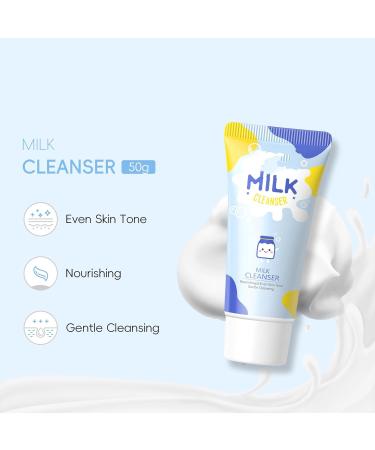 1 PC Milk Facial Cleanser Gentle Cleansing Moisturizing Skin and Even Skin Tone Friendly for Sensitive Skin 50g - Buy Online on GoSupps.com