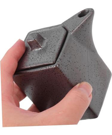 ABOOFAN Ceramic Sauce Vinegar Pot Liquid Dispenser Mini Seasoning Bottles Container with Lid Condiment Japanese Oil Cruet Ceramic Soy Sauce Dispenser Seasoning Bowl Seasoning Canister 9.2X7.5X6CM Black - Buy Online on GoSupps.com