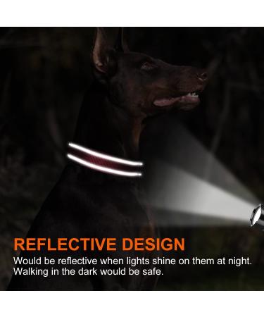 Joytale Personalized Reflective Nylon Dog Collar | Engraved Custom Name Plate | 12 Colors & 5 Sizes | for Puppy Small Medium Large Dogs | Red - Large (1.0 x 16-24) - Buy Online on GoSupps.com