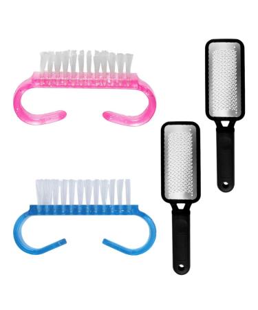 Minkissy Cracked Skin Remover Tools - 4 Piece Stainless Steel Nail Brush Set for Dead Skin & Cornal Removal - Perfect Pedicure Tool for Women - International Shipping Available! - Buy Online on GoSupps.com