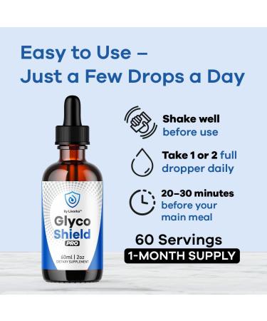 Glyco Shield Drops - Official GlycoShield Pro Blood Formula Support Supplement Drops - Maximum Strength Original Natural to Overall Wellness and Support Health Reviews 1 Bottle for 1 Month - Buy Online on GoSupps.com