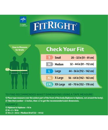FitRight Ultra Adult Diapers - Disposable Incontinence Briefs, Heavy Absorbency, X-Large & XX-Large - Case of 80 - Buy Online on GoSupps.com