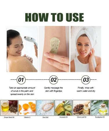 Forever Avocado Body Scrub Natural Avocado Body Scrub Exfoliating Avocado Scrub Anti Cellulite Body Scrub for Women - Buy Online on GoSupps.com