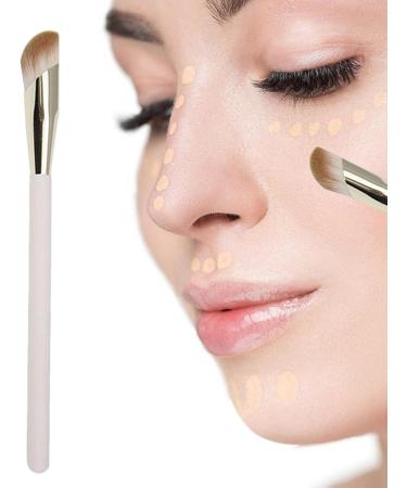 Angled Concealer Brush - Rhombic Liquid Touch Foundation Brush Concealer Makeup Brush Small Nose Contouring Brushes for Dark Circles Puffiness - Buy Online on GoSupps.com