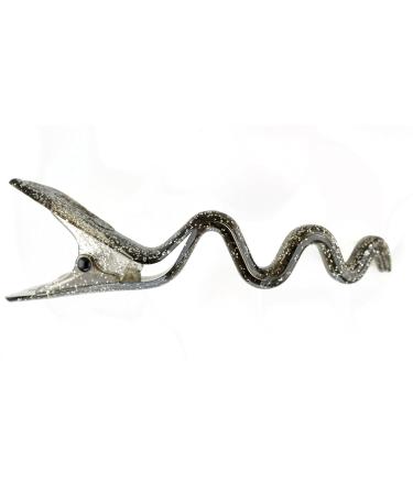 1pc Wave Hair Clip - 13cm Smoke Grey with Silver Glitter - Made in Germany | WeLoveBeads - Buy Online on GoSupps.com