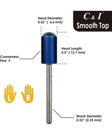 Large Barrel Smooth Top Nail Drill Bit of Electric Manicure Drill Machine Fast Remove Nail Gel Acrylic Gel & Nail Colors (Fine -F Blue) Fine -F Blue - Buy Online on GoSupps.com