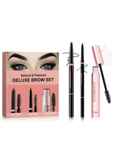 SONGVISON LUXURY BROW KIT - Complete kit for natural to well-defined eyebrows with definer for precise shape pen for seamless filling and clear gel for full hold