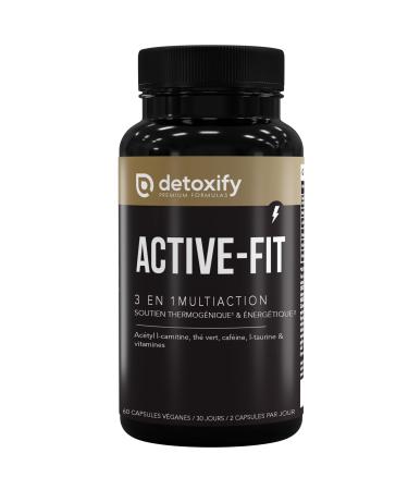 Detoxify Active-Fit | Powerful Fat Burner | L-Carnitine Green Tea | Fast and Effective Weight Loss | 60 Capsules | 30 Days