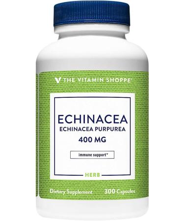 The Vitamin Shoppe Echinacea 400MG - Immune System Support Seasonal Wellness & Respiratory Health (300 Capsules) - Buy Online on GoSupps.com