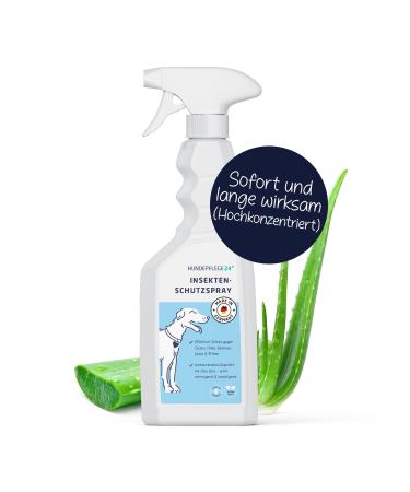 Dog care24 Case spray for dogs - highly effective flea and tick protection for dogs and cats with geraniol and aloe vera - insect protection against ticks fleas mites lice mosquitoes - 500ml - Buy Online on GoSupps.com