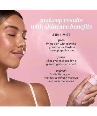 Polite Society French Rose Milk Moisturizing Glaze Mist | Size: 1 Fl oz | Hydrated radiance of liquid glass for a buildable glazed makeup effect with skincare benefits. - Buy Online on GoSupps.com